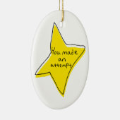 Sie haben einen Versuch unternommen - gelber Star Keramik Ornament (Rechts)