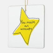 Sie haben einen Versuch unternommen - gelber Star Keramikornament (Links)