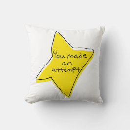 Sie haben einen Versuch unternommen - gelber Star Kissen