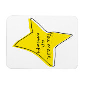 Sie haben einen Versuch unternommen - gelber Star Magnet (Horizontal)