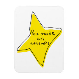 Sie haben einen Versuch unternommen - gelber Star Magnet