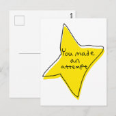 Sie haben einen Versuch unternommen - gelber Star Postkarte (Vorne/Hinten)