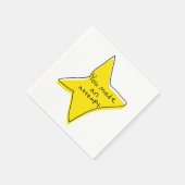 Sie haben einen Versuch unternommen - gelber Star Serviette (Ecke)