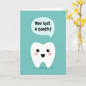 Sie haben einen Zahn-Glückwunsch verloren Karte (Gelbe Blume)