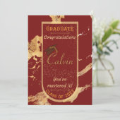 Sie haben es gemein Abschluss-Karte gemeistert Ankündigung (Stehend Vorderseite)