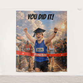 Sie haben es geschafft! Abschlussfeier an der Ziel Wandteppich