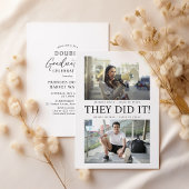 Sie haben es getan! Doppel-Graduierungspartei Einladung