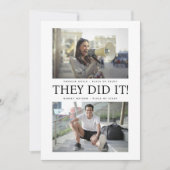 Sie haben es getan! Doppel-Graduierungspartei Einladung (Vorderseite)