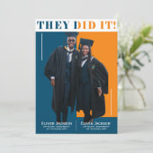 Sie haben es getan! Einladung zur Doppelstudienzei (Stehend Vorderseite)