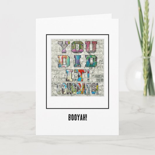 Sie haben es Glückwunsch Grußkarte getan Dankeskarte (Vorderseite)