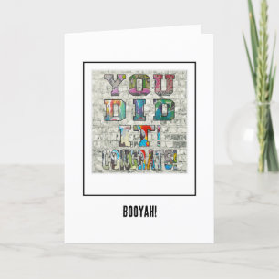 Sie haben es Glückwunsch Grußkarte getan Dankeskarte