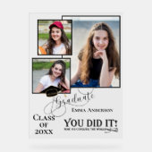 Sie haben es Multi Foto 2025 Grad Ankündigung Acrylschild (Vorderseite)