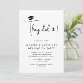 Sie haben es Skript Minimal Foto Double Abschluss Einladung