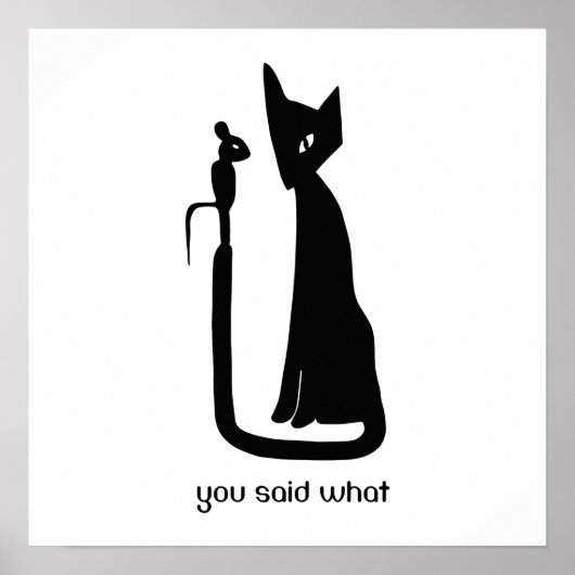 Sie haben gesagt, was Maus und Katzen-Poster Poster (Vorne)