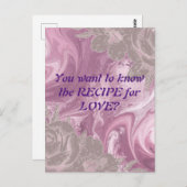 Sie haben Gewollt, die Recipe LIEBE Marmor Postkar Postkarte (Vorne/Hinten)