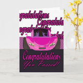 Sie haben Glückwunsch bestanden Fahrprüfung Karte (Gelbe Blume)