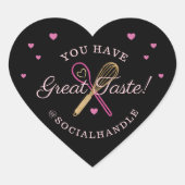 Sie haben große Geschmacksbäckerei Whisky & Spoon  Herz-Aufkleber (Vorderseite)