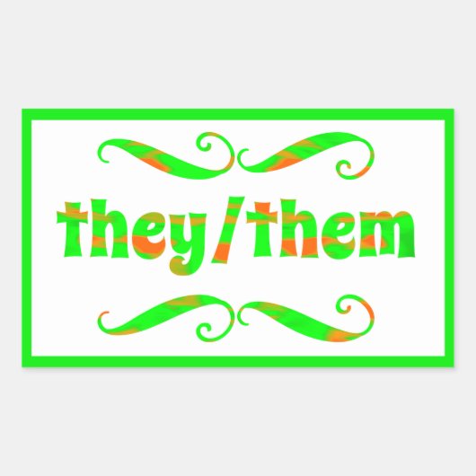 Sie haben grüne Wirbel Rechteckiger Aufkleber (Vorderseite)