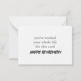 Sie haben Ihr ganzes Leben für diese Karte gearbei