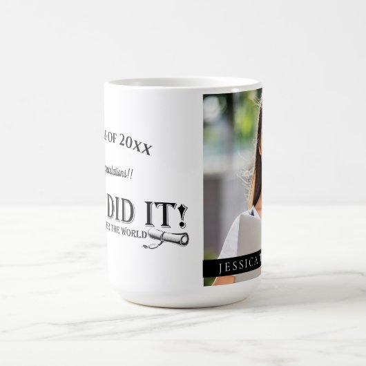 SIE HABEN IT Foto Class of 2025 Abschluss Kaffeetasse (Mittel)
