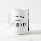 SIE HABEN IT Foto Class of 2025 Abschluss Kaffeetasse (Vorderseite Links)