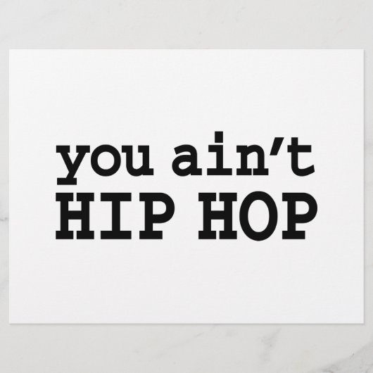 Sie haben kein HIP HOP Flyer (Vorne)