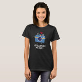 Sie haben meine Herz-Funny-Kamera Pun Dark BG T-Shirt (Vorne ganz)