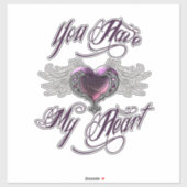 Sie haben meinen Heart Pink Vinyl-Aufkleber, kunde Aufkleber (Blatt)