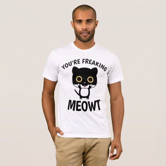 SIE HABEN MEOWT, Funny CAT-T - Shirt FREIGESTELLT (Vorne ganz)