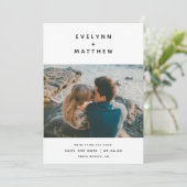 Sie haben mich | Einfache moderne Namen | Schwarz Save The Date (Stehend Vorderseite)