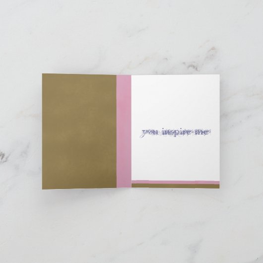Sie haben mich Inspiriert (Frau) Karte (Innenseite)