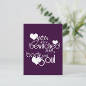 Sie haben mich, Körper und Soul bezaubert Postkarte (Stehend Vorderseite)