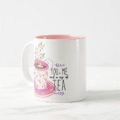 Sie haben mich und eine Tasse Teekonzept (Vorderseite Links)