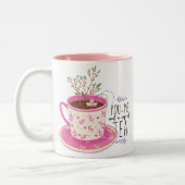 Sie haben mich und eine Tasse Teekonzept (Links)