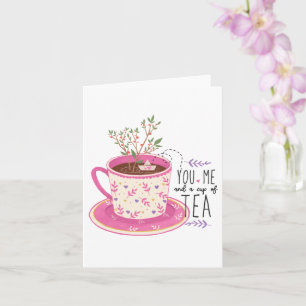 Sie haben mich und eine Tasse Teekonzept Karte