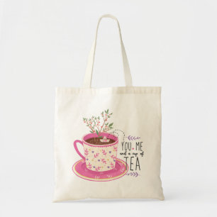 Sie haben mich und eine Tasse Teekonzept Tragetasche