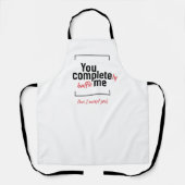 Sie haben mich völlig verblüfft, Witzmotto Schürze (Vorderseite)