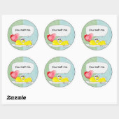 Sie haben mir einen benutzerdefinierten Heftbutter Runder Aufkleber (Blatt)