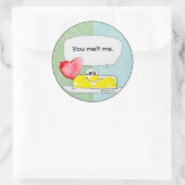 Sie haben mir einen benutzerdefinierten Heftbutter Runder Aufkleber (Tasche)