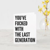 Sie haben mit dem Aufkleber der letzten Generation Karte (Gelbe Blume)