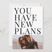 Sie haben neue Pläne Einzigartiges Foto Save the D Date (Vorderseite)