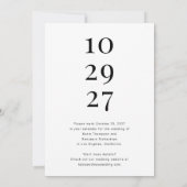 Sie haben neue Pläne Einzigartiges Foto Save the D Date (Rückseite)