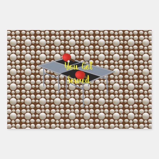 Sie haben Ping Pong Got, Geschenkgutscheine, Geschenkpapier Set (Vorderseite)
