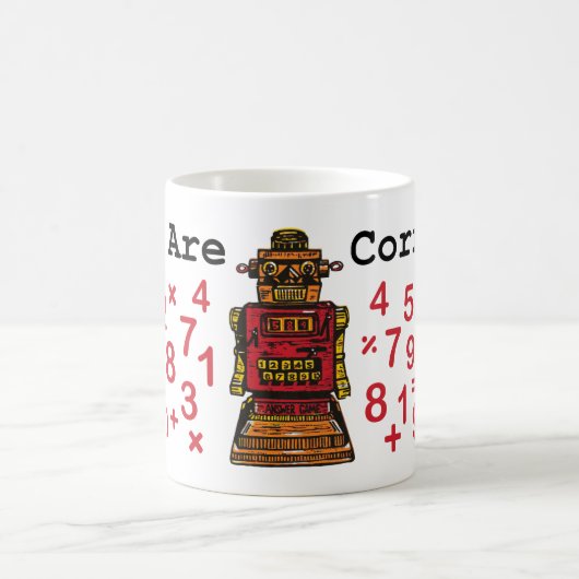 "Sie haben recht" Robotertasse Kaffeetasse (Mittel)