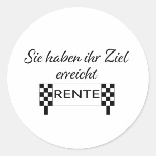 Sie haben sich mit Rente befasst Runder Aufkleber