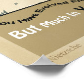 Sie haben sich von Wurm zu Mann NIETZSCHE Poster e (Ecke)