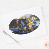 Sie haben TAXI TUK-TUK gewollt? Ovaler Aufkleber (Umschlag)