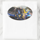 Sie haben TAXI TUK-TUK gewollt? Ovaler Aufkleber (Tasche)