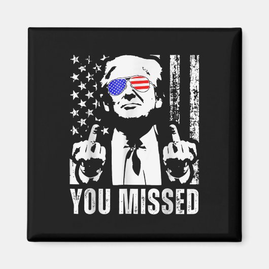 Sie haben Trump 2024 US American Flag Funny (Fron. Magnet (Vorne)