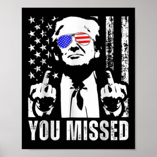 Sie haben Trump 2024 US American Flag Funny (Fron. Poster